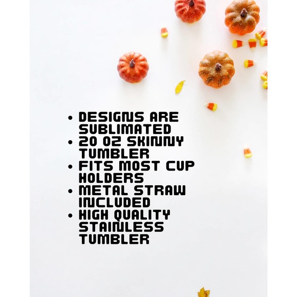 Halloween Personalized 20 Oz Stainless Steel Tumbler - Picture 3 of 4